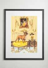Artists' frame - Dog Art Prints and Originals – Fragonard, Frenchie, French Bulldog - A Dogue By Any Other Name by Selina Cassidy