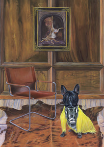 Dog Art Prints and Originals – Fendi Frenchie, French Bulldog - Dressed To Kill by Selina Cassidy