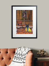 In-situ Artwork - Dog Art Prints and Originals – Fendi, French Bulldog – Dressed To Kill by Selina Cassidy