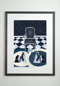 Artists' frame - Dog Art Prints and Originals – Chanel, Shih tzu, monochrome Art - House Of Lion by Selina Cassidy