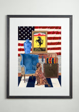 Artists' frame - Dog Art Prints and Originals – Ralph Lauren, Red Setter - Star and Stripes by Selina Cassidy