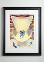Black Deluxe Picture Frame - Dog Art Prints and Originals – Pucci, Pug Art – Multum In Parvo by Selina Cassidy