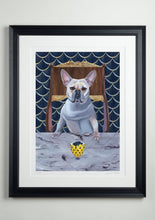 Black deluxe picture frame - Dog Art Prints and Originals – Faberge, French Bulldog – Diamond From Ruff by Selina Cassidy