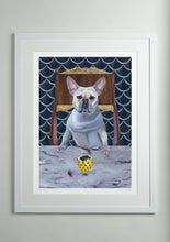 White modern picture frame - Dog Art Prints and Originals – Faberge, French Bulldog – Diamond From Ruff by Selina Cassidy