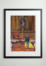 Black Modern picture frame - Dog Art Prints and Originals – Fendi, French Bulldog – Dressed To Kill by Selina Cassidy