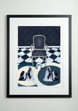 Black modern picture frame - Dog Art Prints and Originals – Chanel, Shih tzu, monochrome Art - House Of Lion by Selina Cassidy