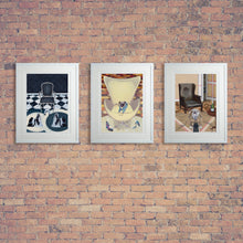 White Modern Picture Frame - Dog Art Prints and Originals – Shih tzu, Pug, Bulldog Art – Collectors’ Portfolio by Selina Cassidy